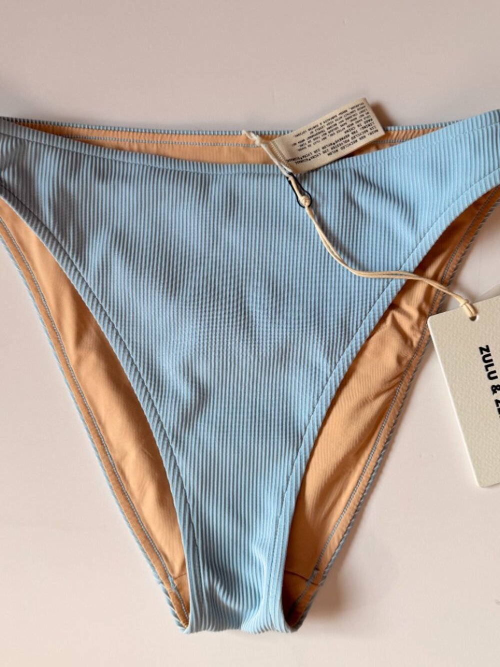BNT Zulu & Zephyr Signature Stripe High Cut Brief - Shallow Blue sz 4 Small
